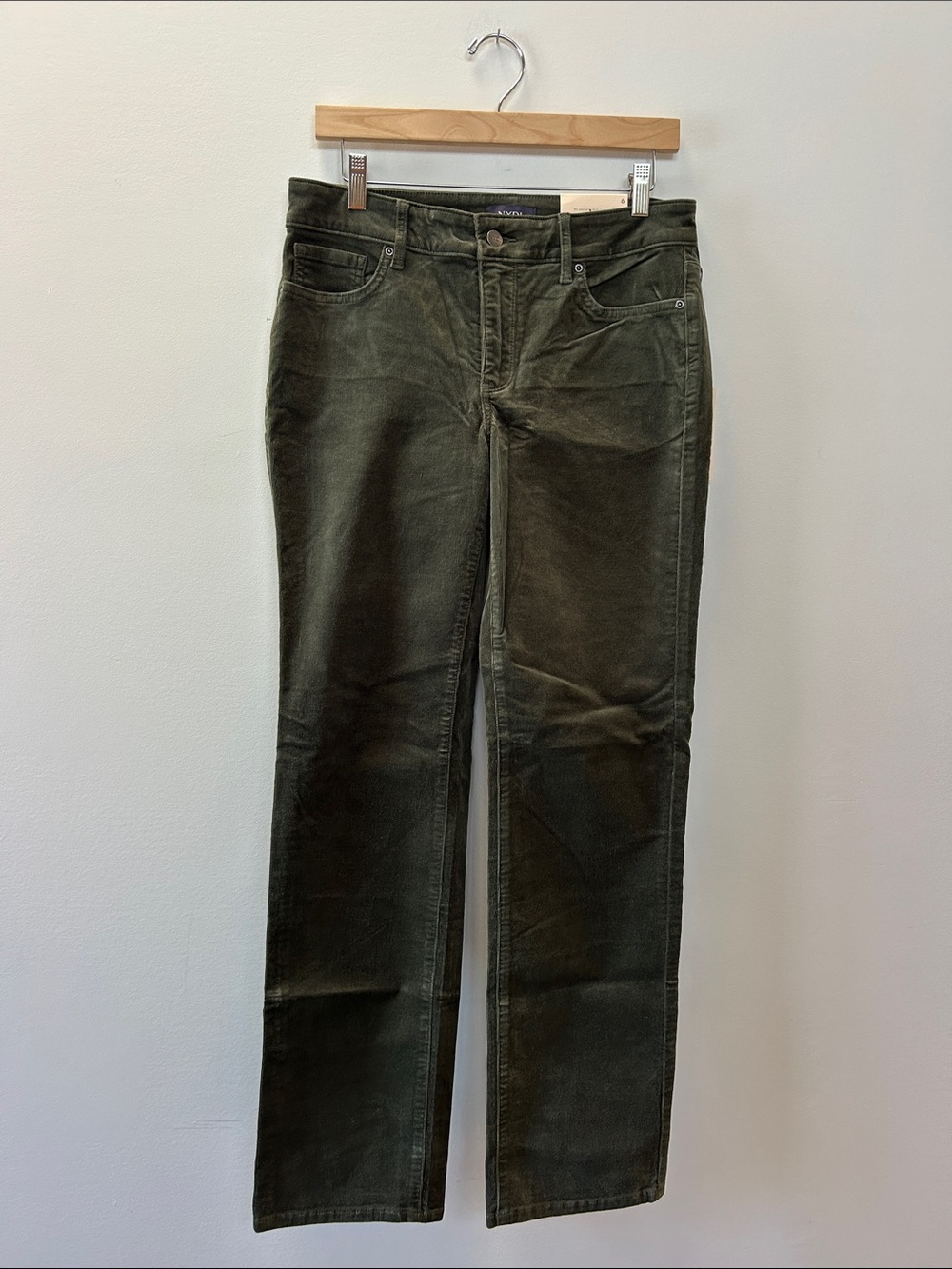 NYDJ Women's Straight-Leg Pants in Olive